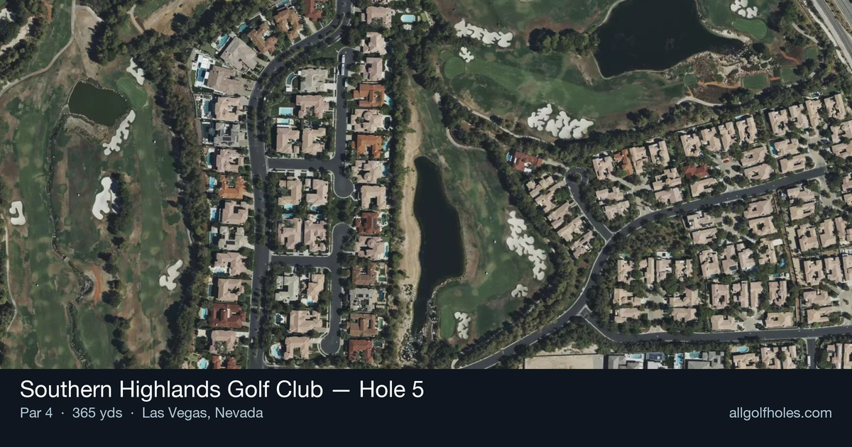 Hole 5 aerial at Southern Highlands Golf Club