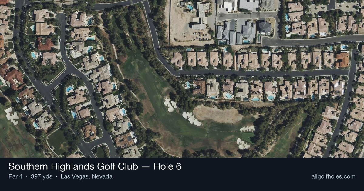 Hole 6 aerial at Southern Highlands Golf Club