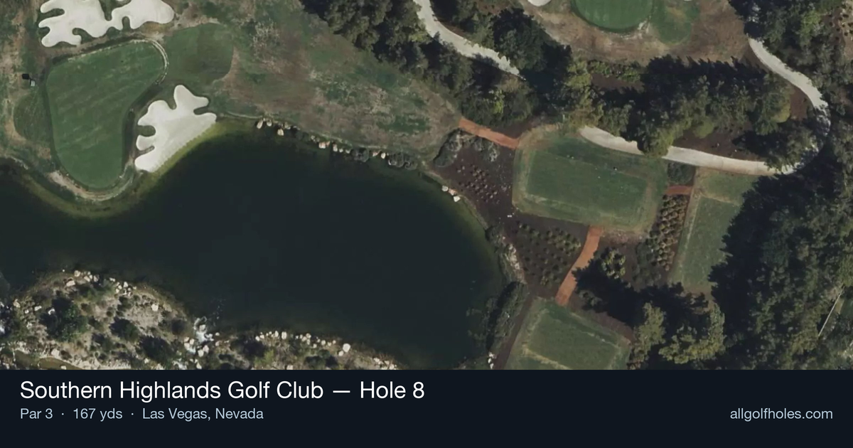Hole 8 aerial at Southern Highlands Golf Club