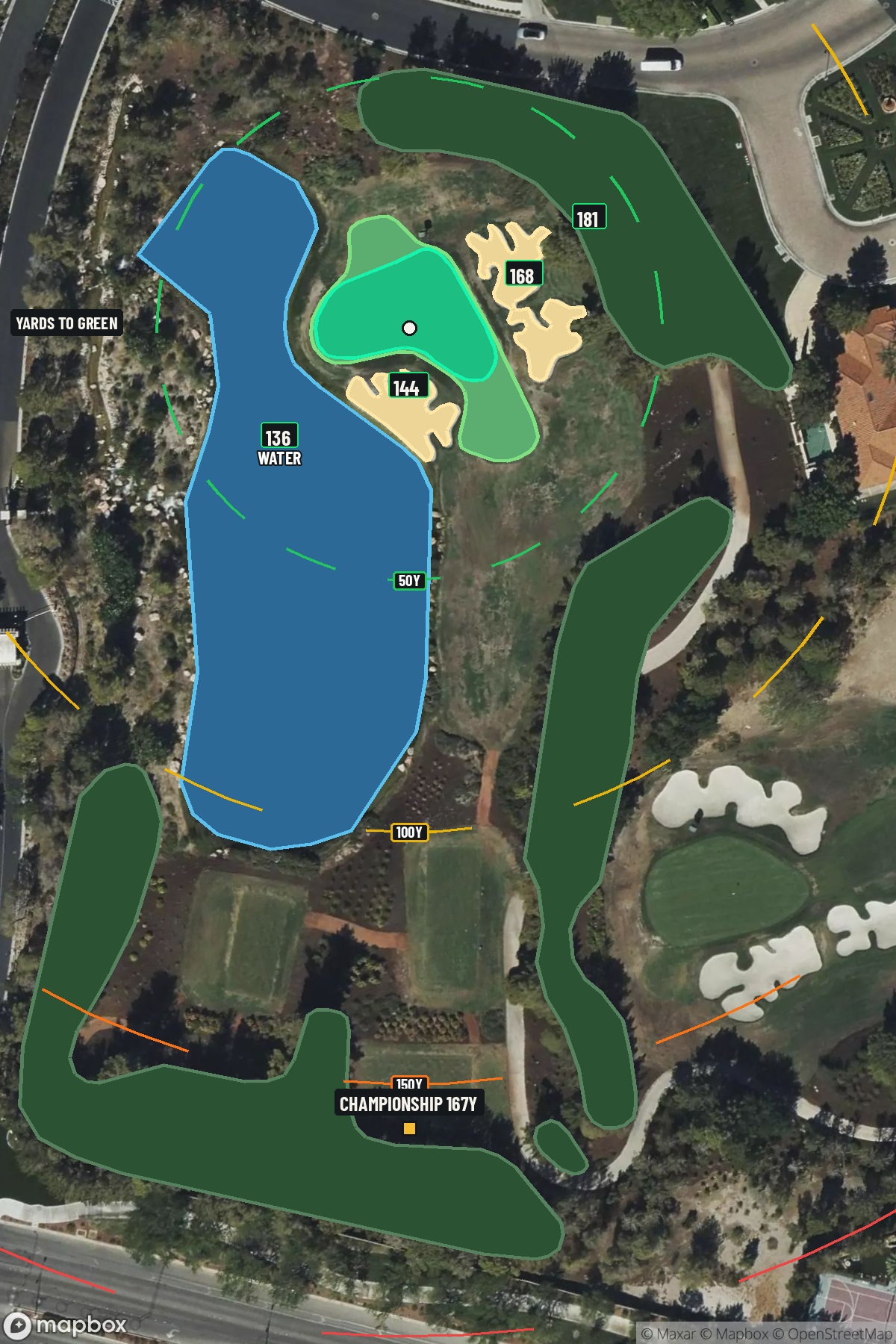 Hole 8 aerial at Southern Highlands Golf Club