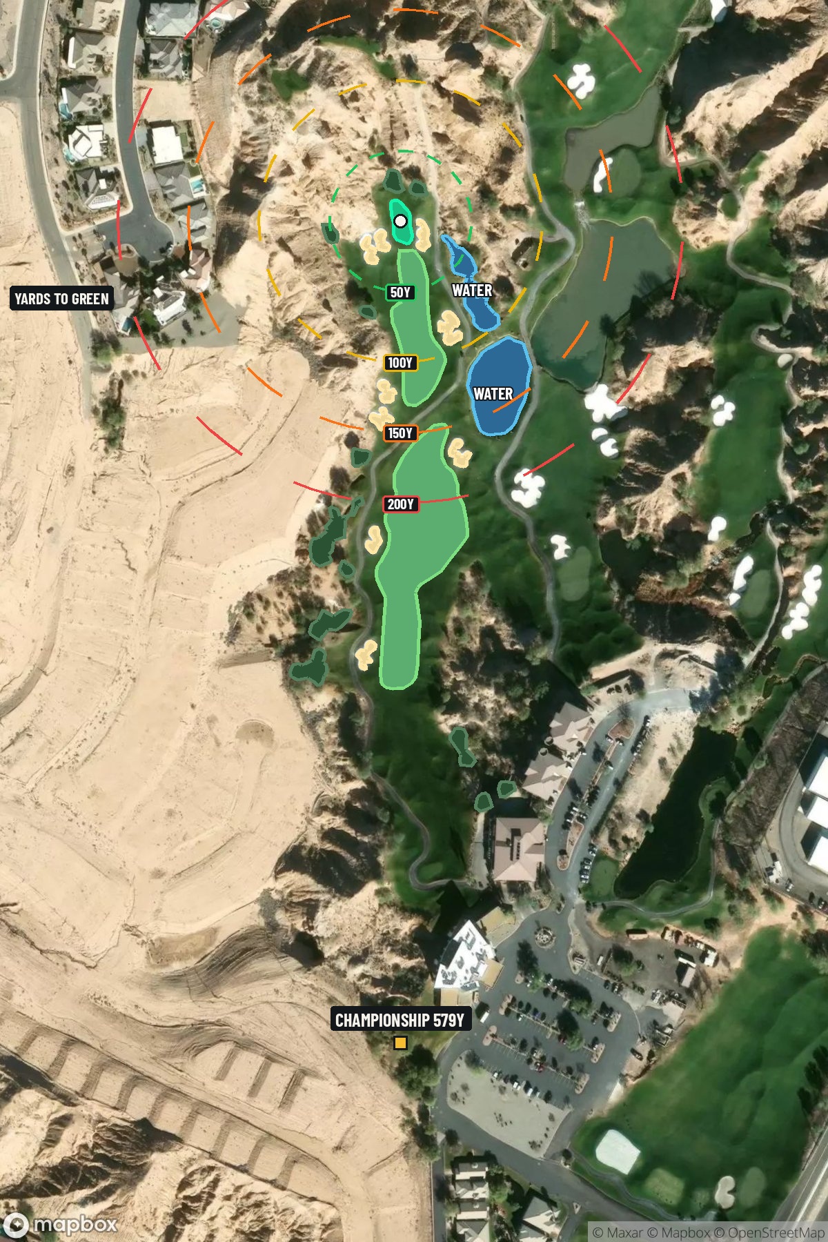Hole 1 aerial at Wolf Creek Golf Course