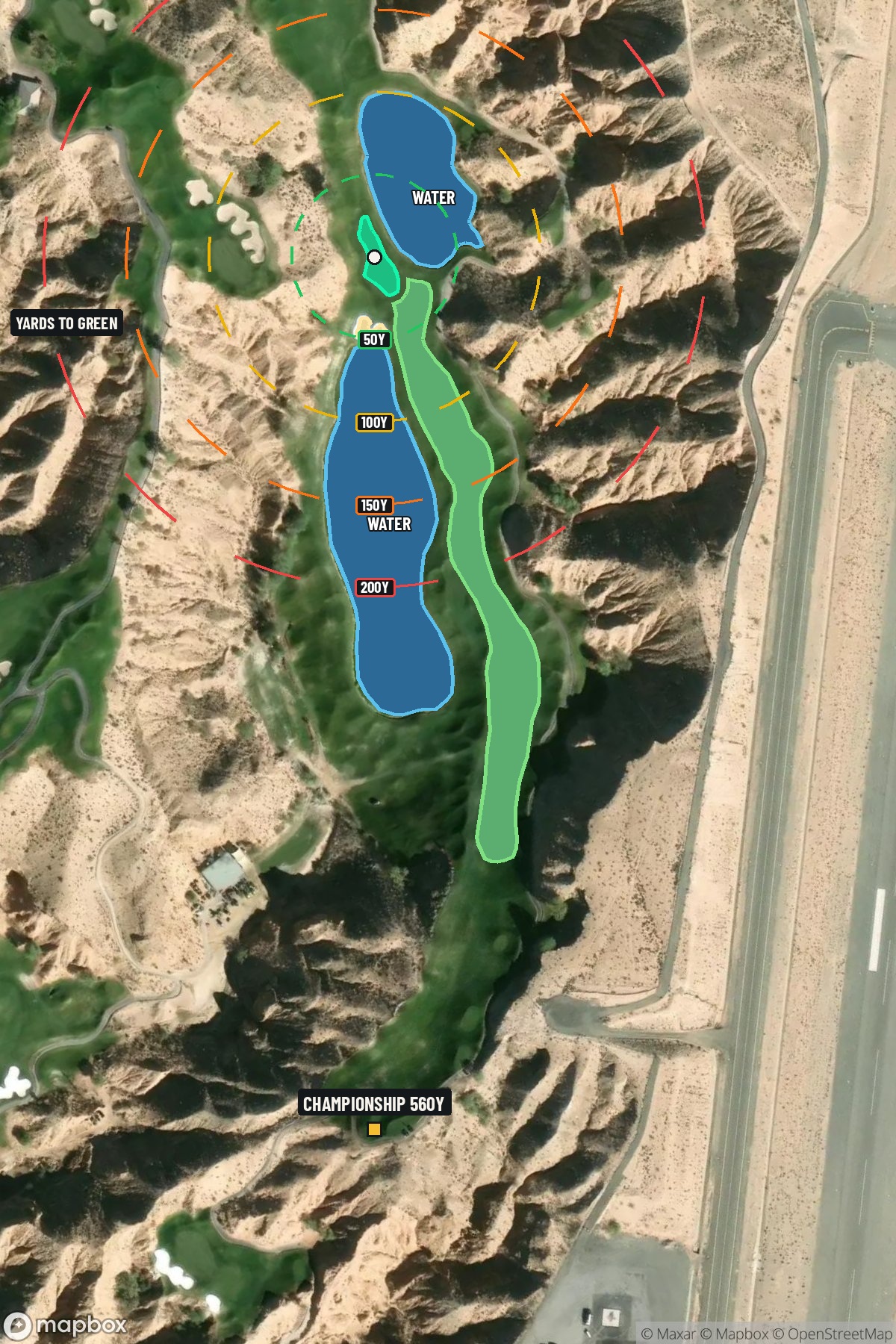 Hole 12 aerial at Wolf Creek Golf Course