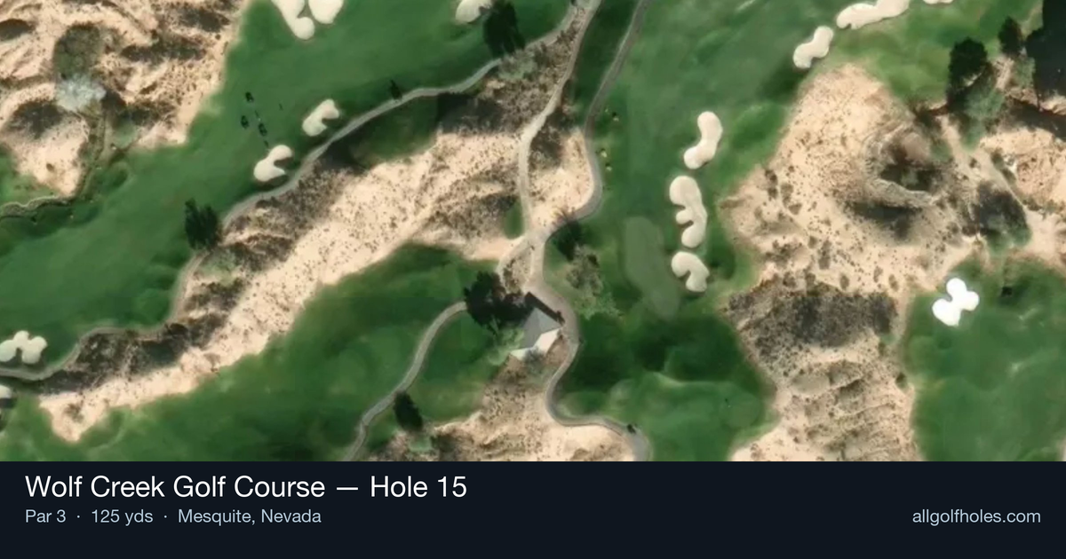 Hole 15 aerial at Wolf Creek Golf Course