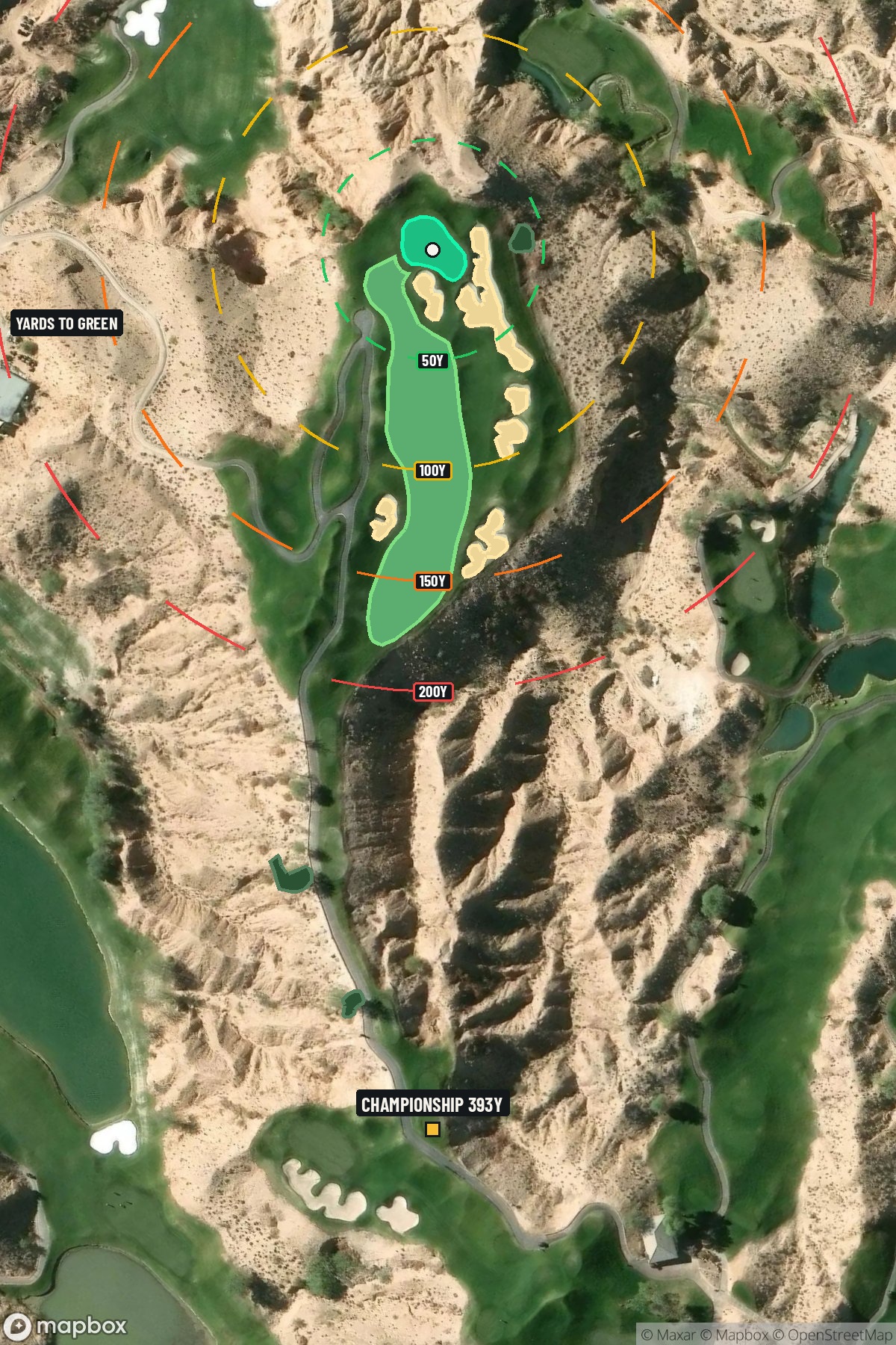 Hole 16 aerial at Wolf Creek Golf Course