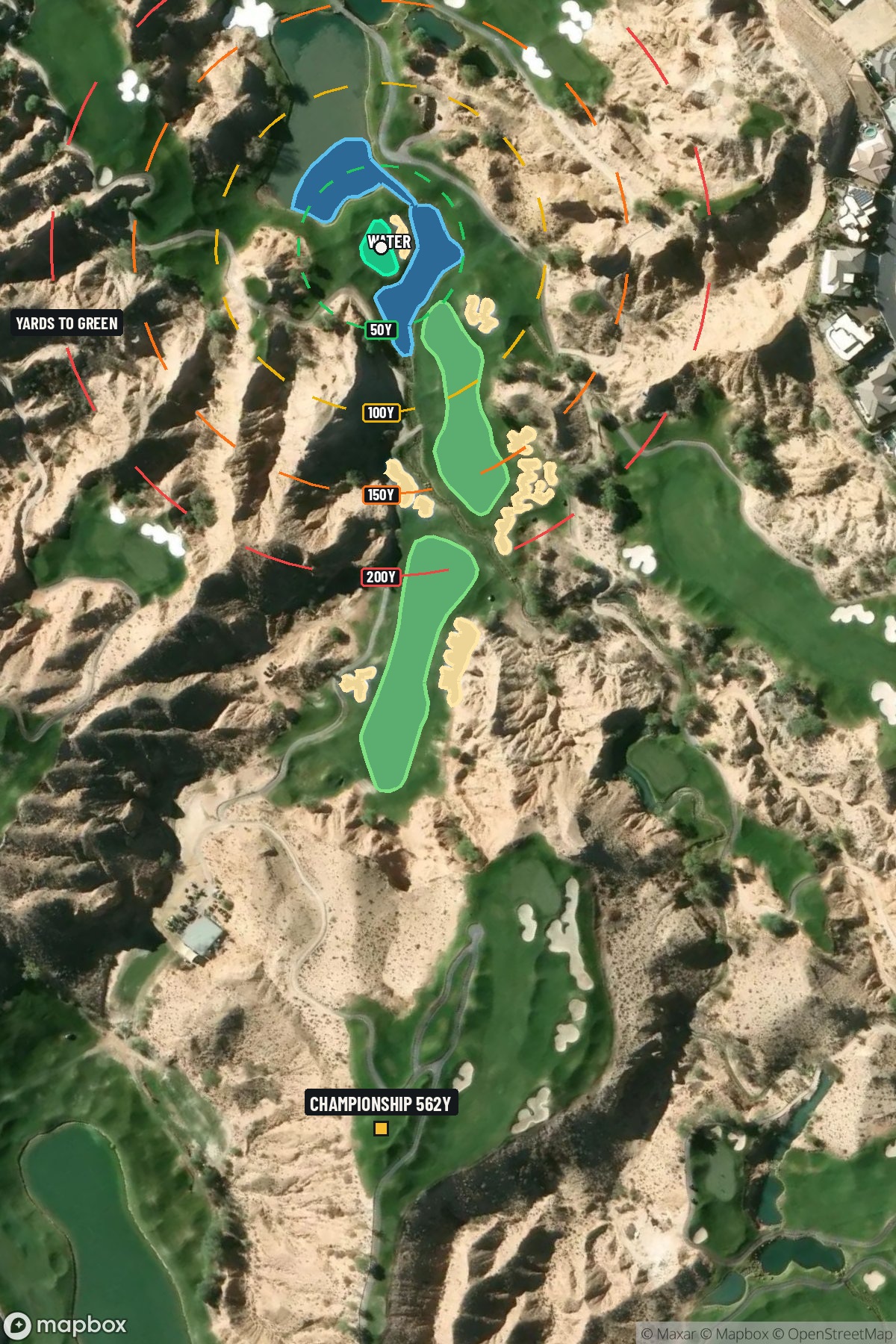 Hole 17 aerial at Wolf Creek Golf Course