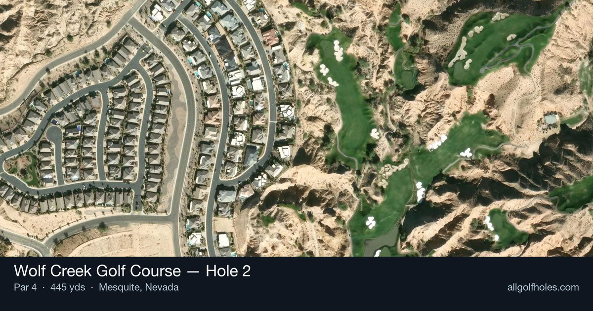 Hole 2 aerial at Wolf Creek Golf Course