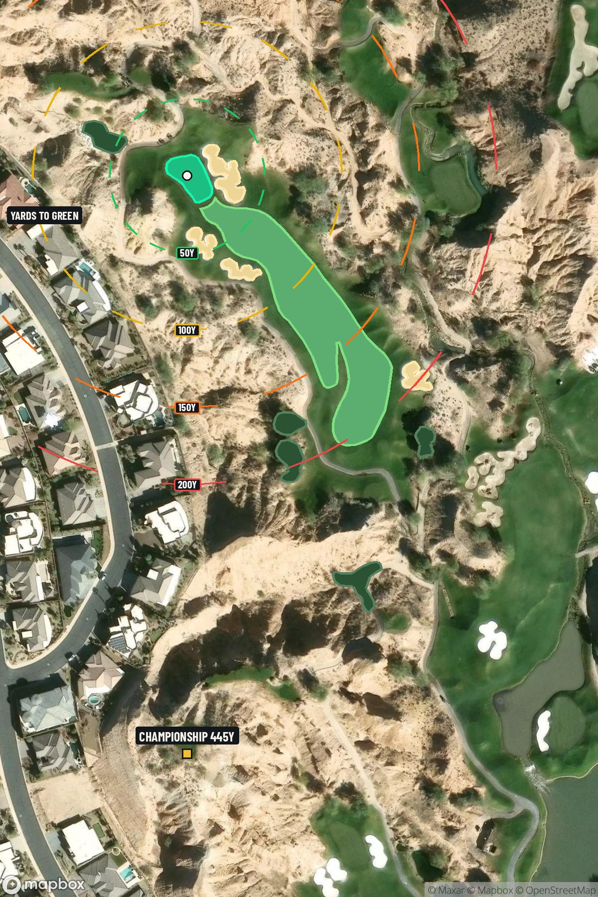 Hole 2 aerial at Wolf Creek Golf Course