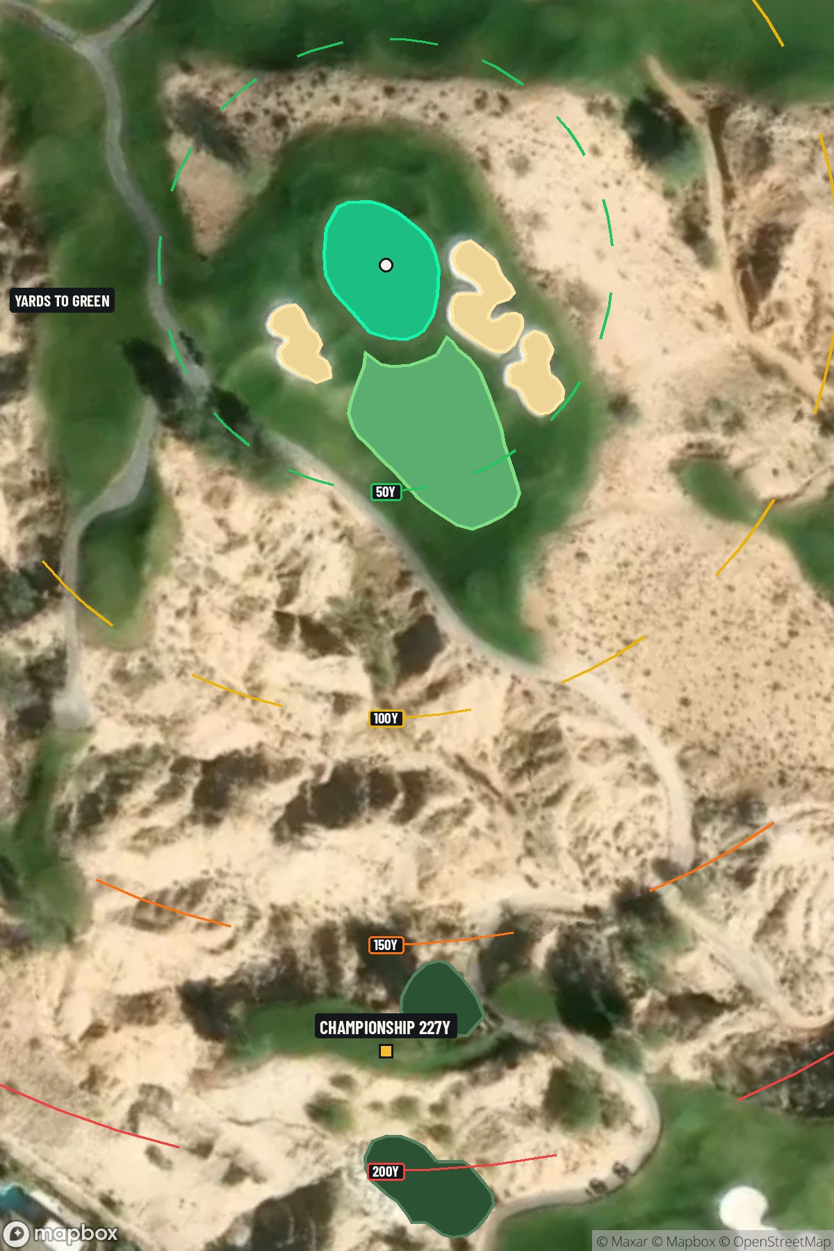 Hole 3 aerial at Wolf Creek Golf Course