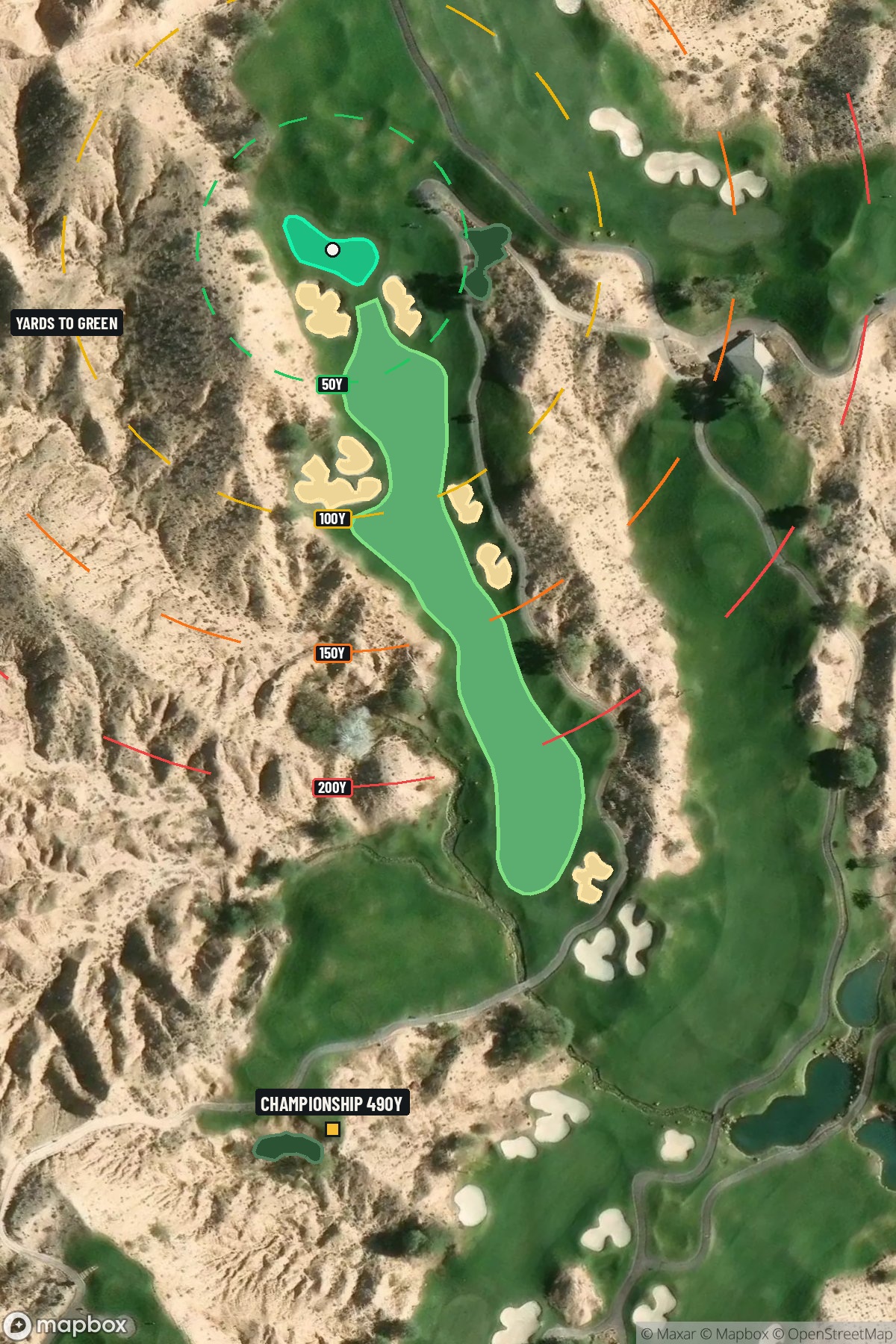 Hole 5 aerial at Wolf Creek Golf Course