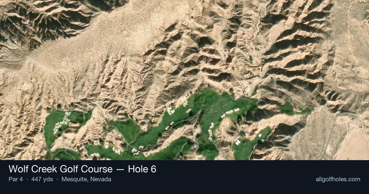 Hole 6 aerial at Wolf Creek Golf Course