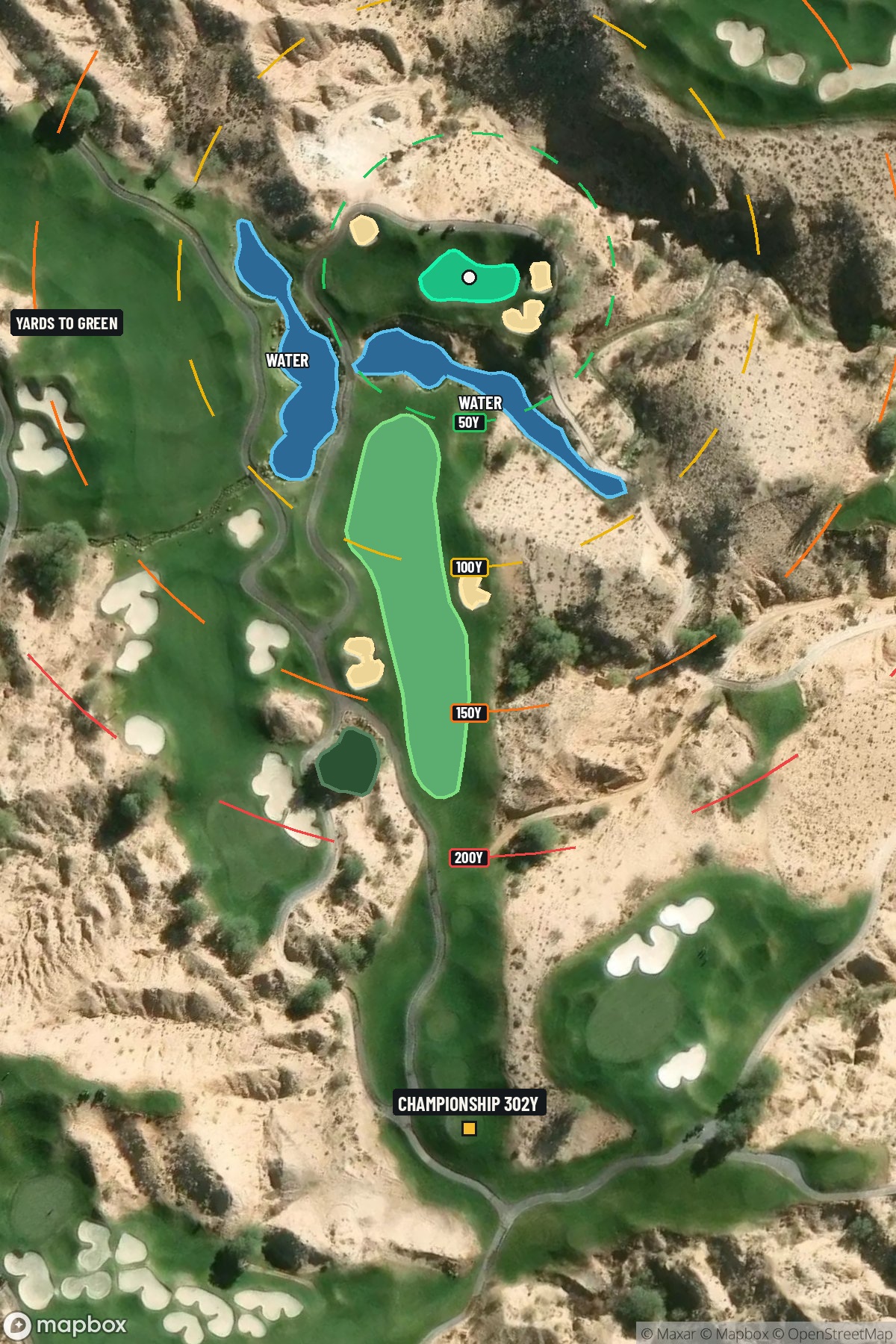 Hole 7 aerial at Wolf Creek Golf Course