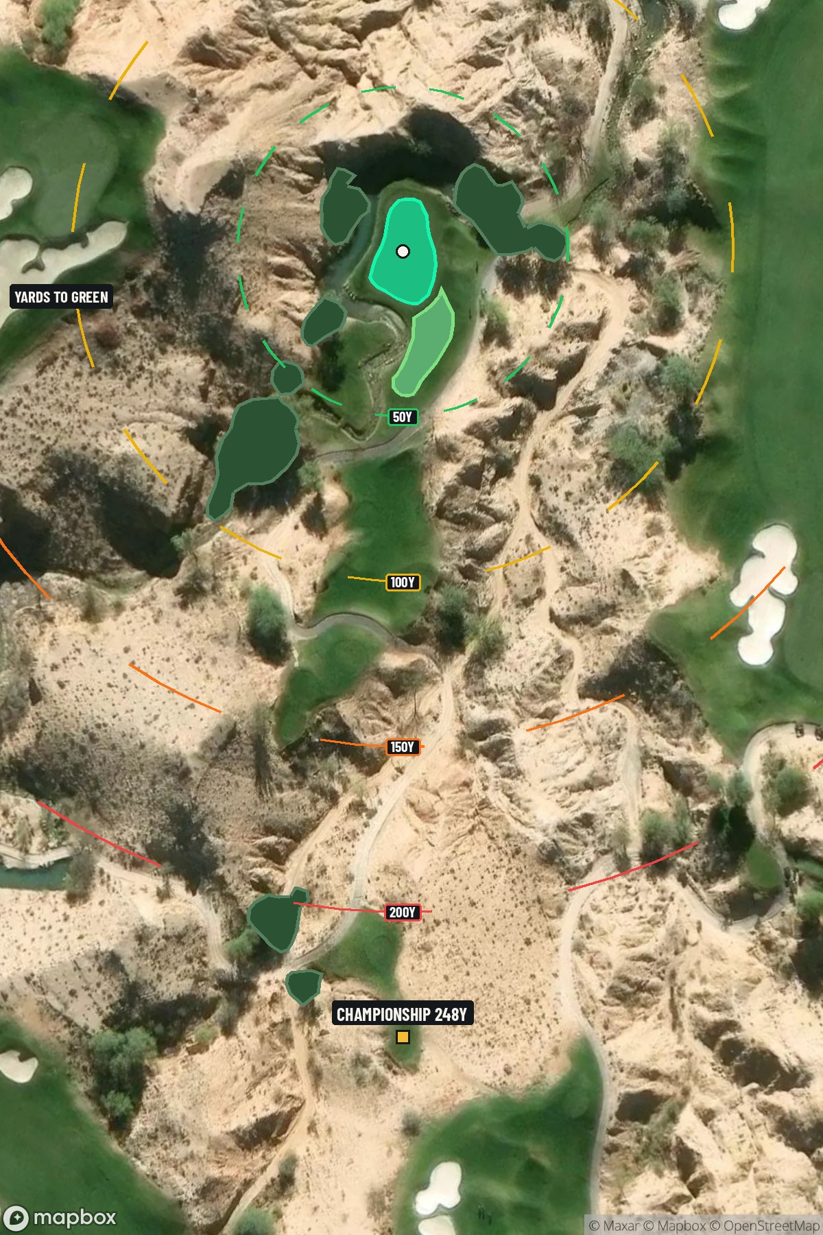 Hole 8 aerial at Wolf Creek Golf Course