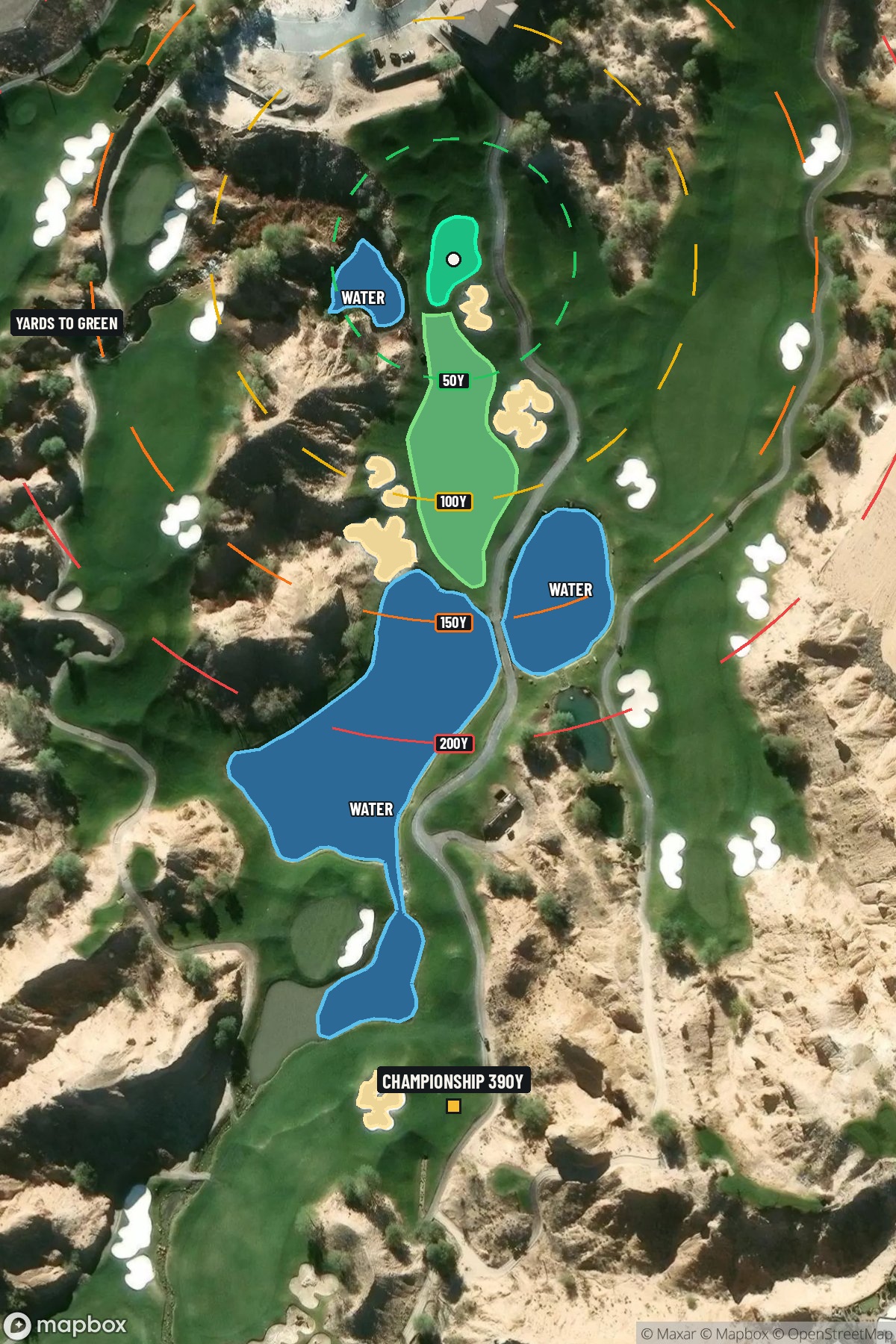 Hole 9 aerial at Wolf Creek Golf Course