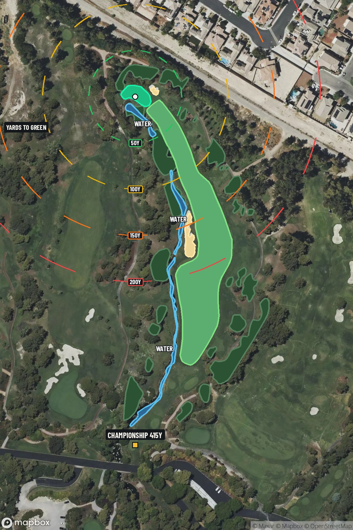 Hole 1 aerial at Shadow Creek Golf Course