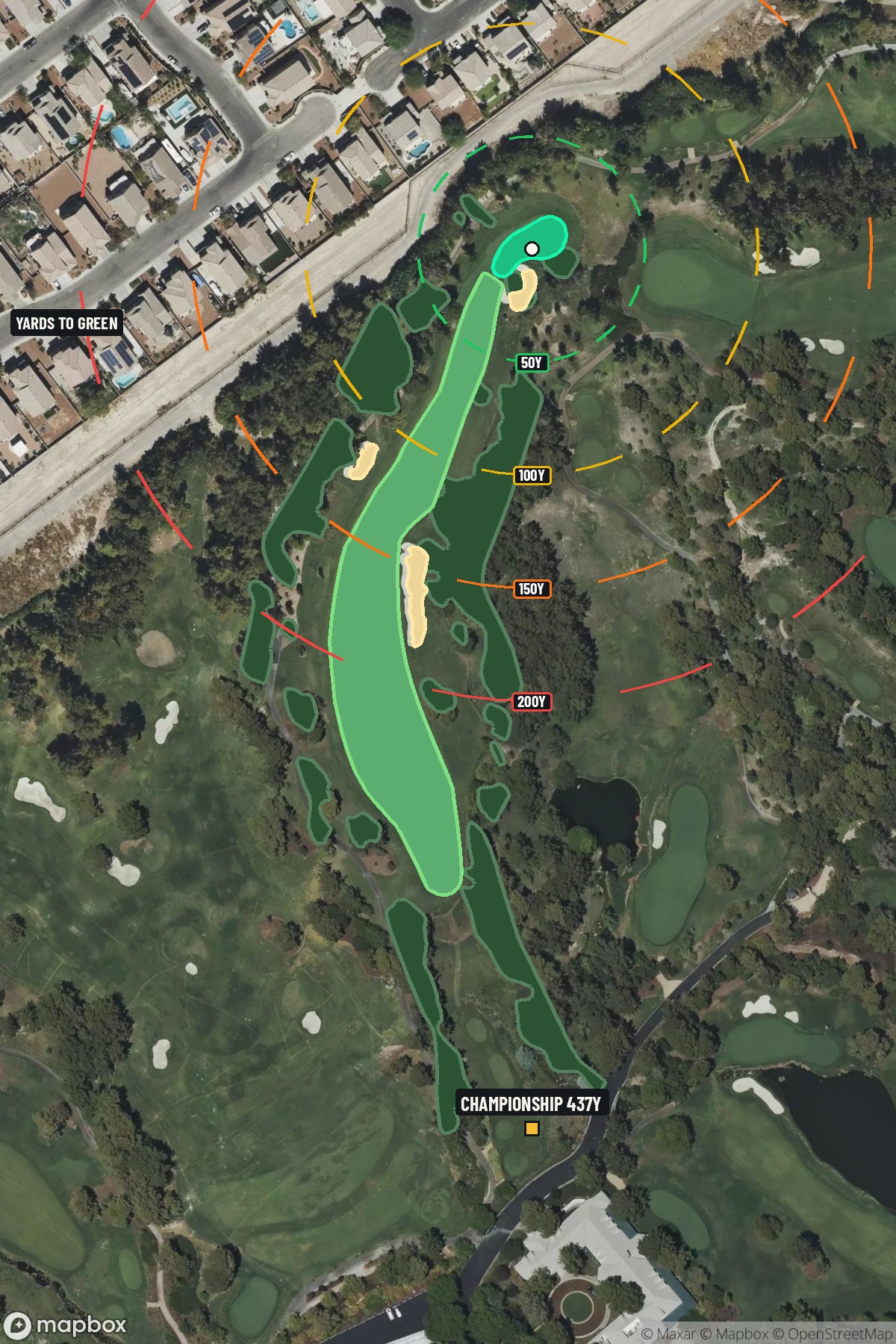 Hole 10 aerial at Shadow Creek Golf Course