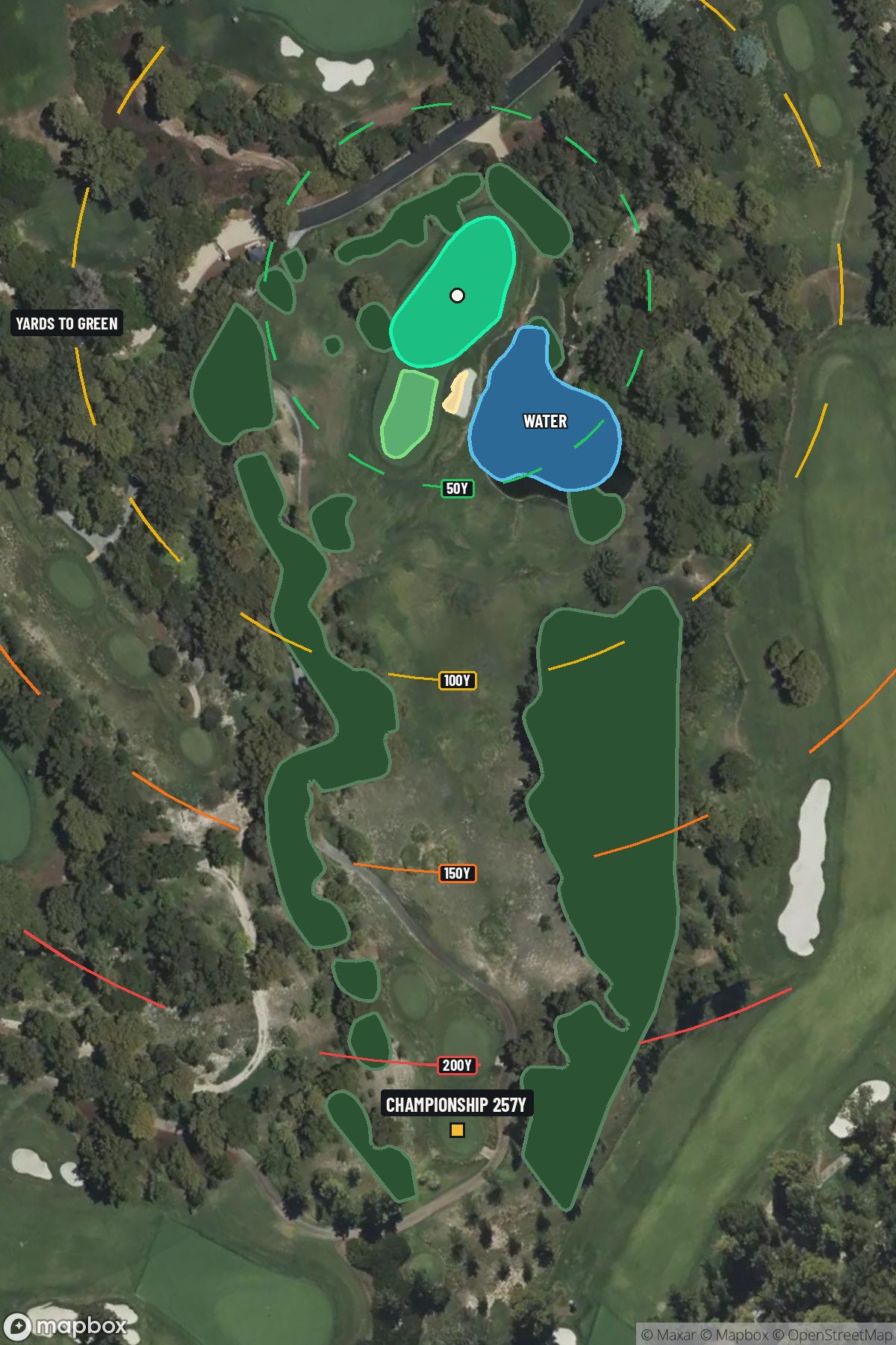 Hole 13 aerial at Shadow Creek Golf Course