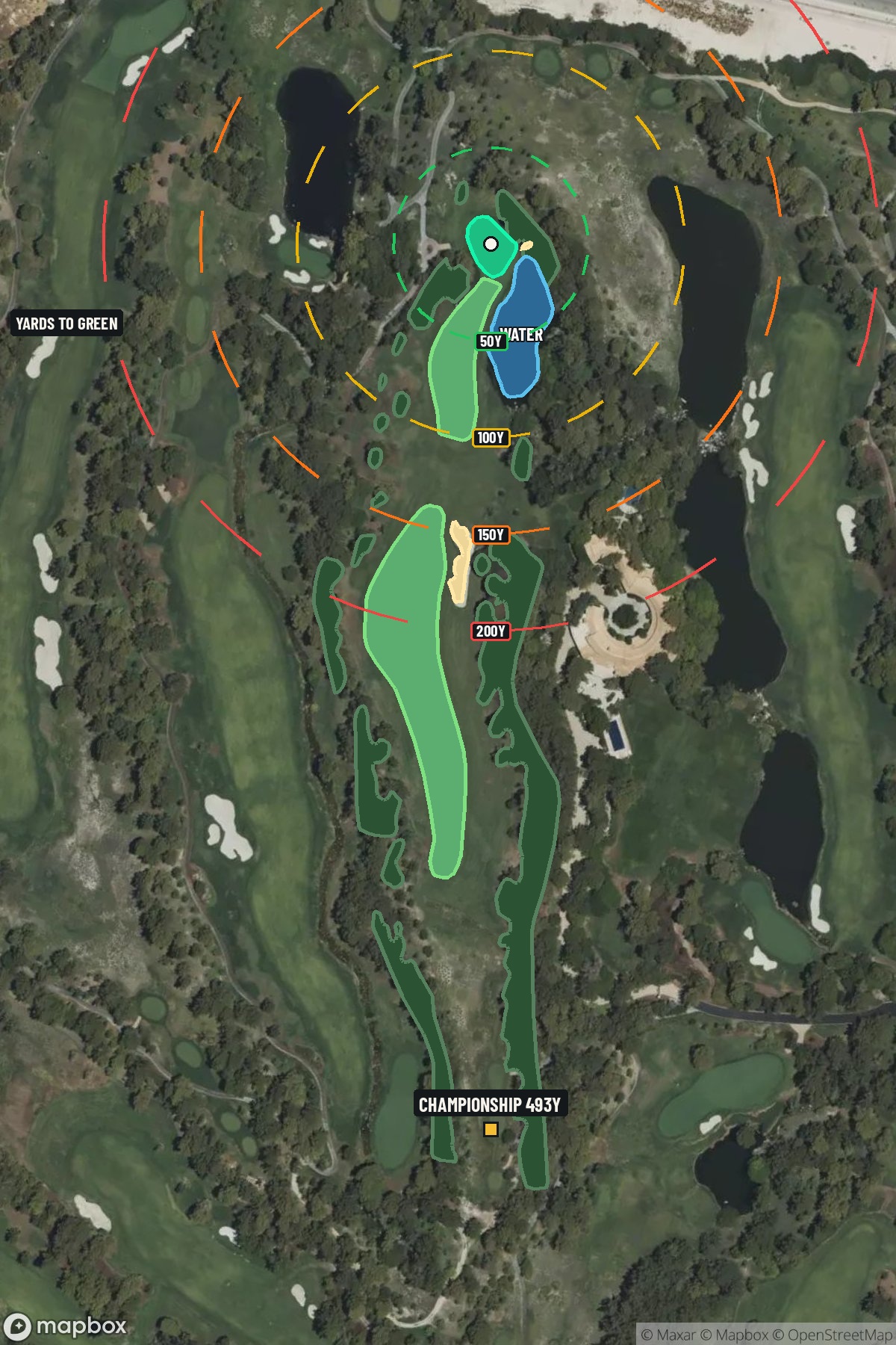 Hole 14 aerial at Shadow Creek Golf Course