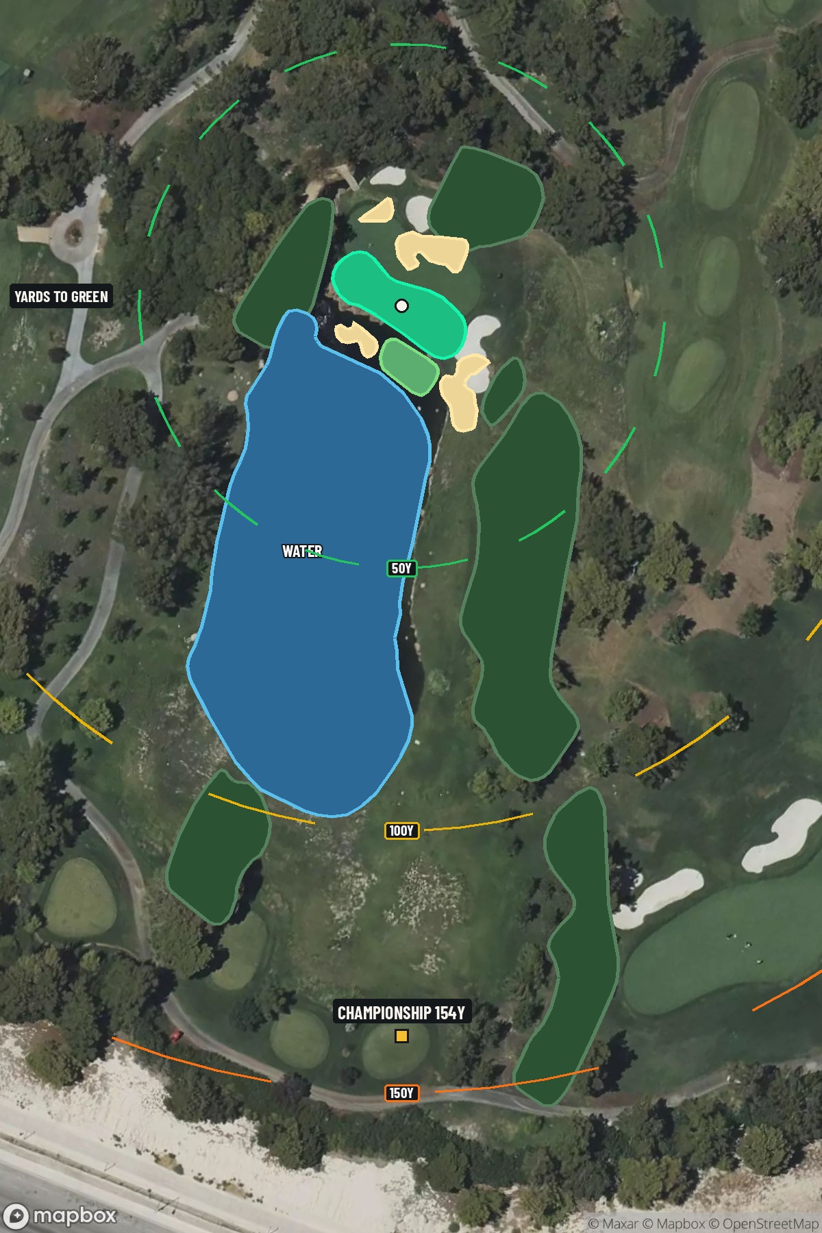Hole 17 aerial at Shadow Creek Golf Course