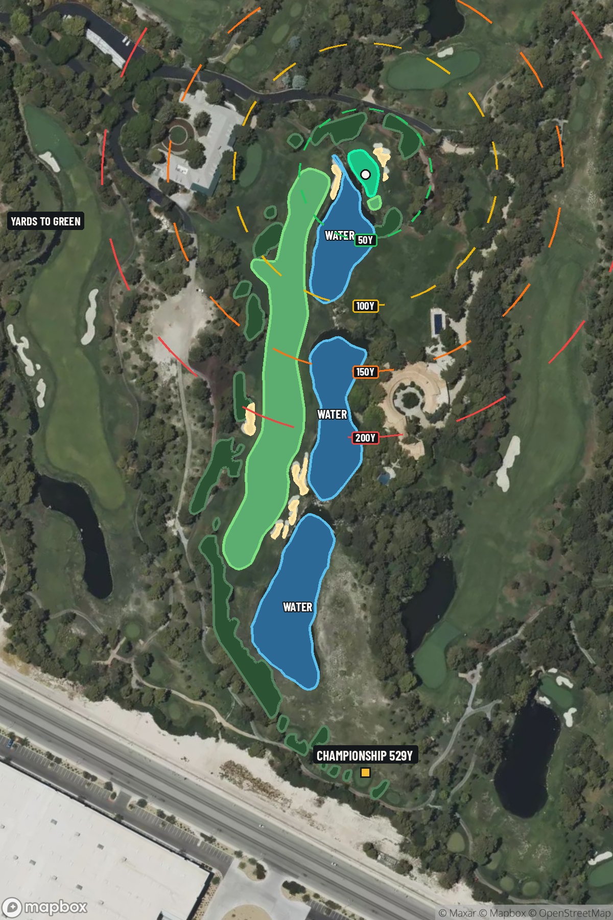 Hole 18 aerial at Shadow Creek Golf Course