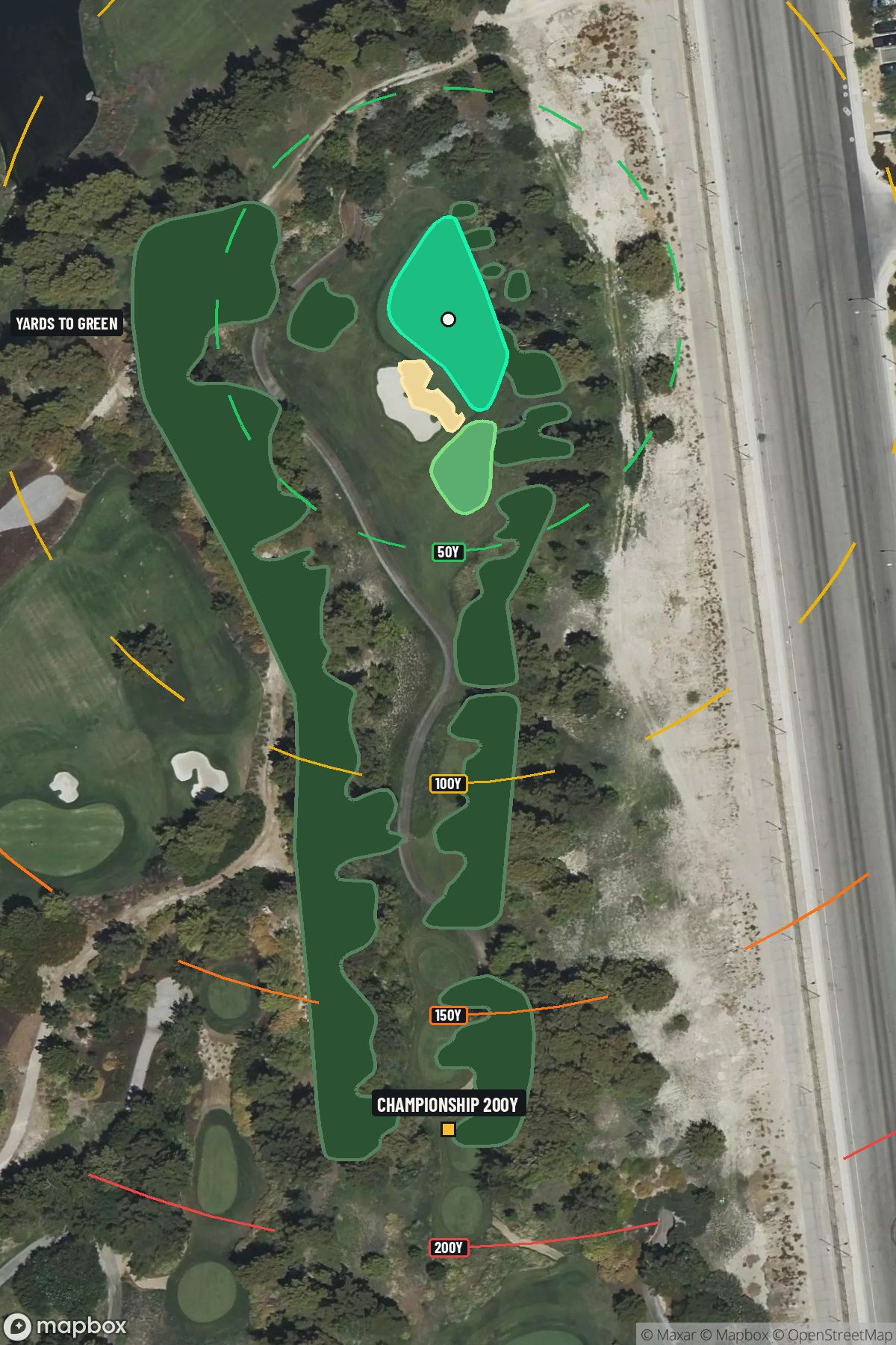 Hole 8 aerial at Shadow Creek Golf Course