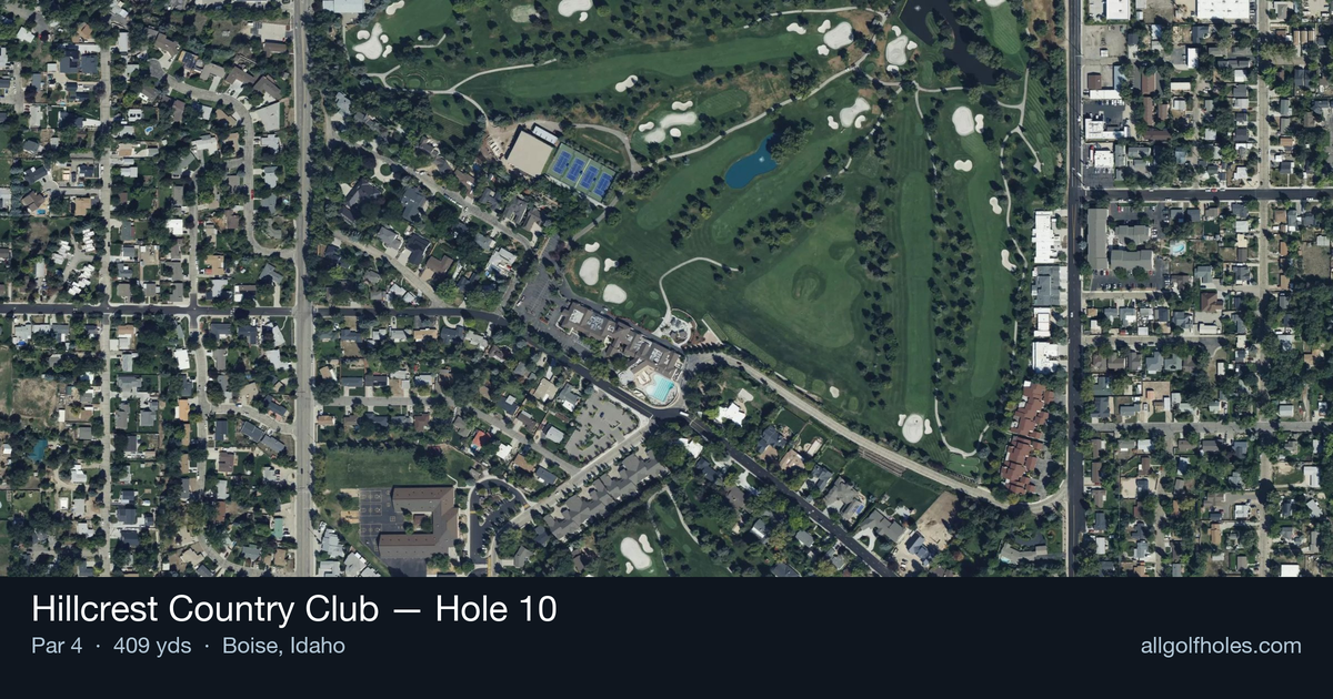 Hole 10 aerial at Hillcrest Country Club