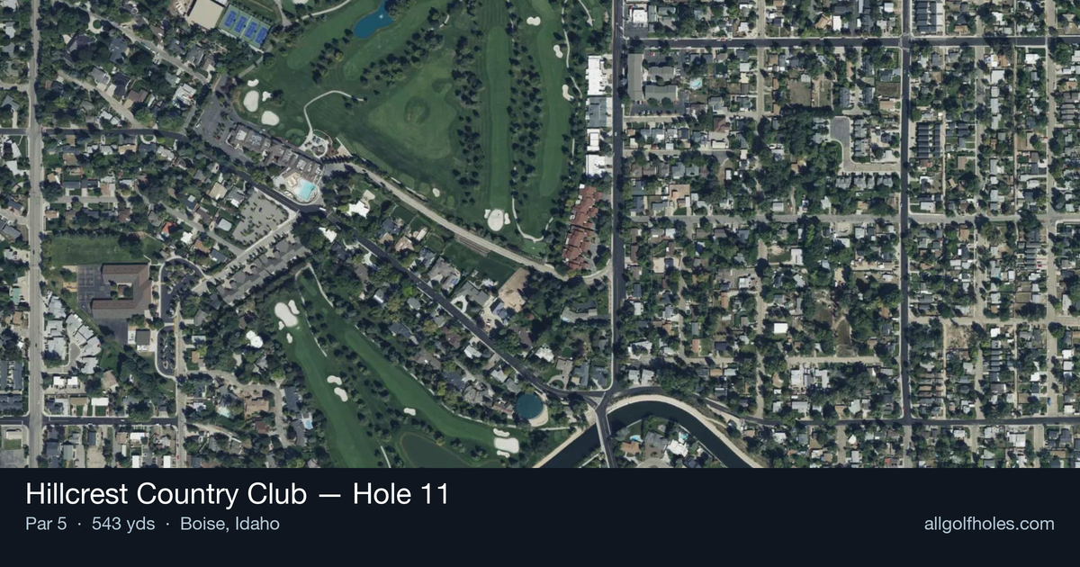 Hole 11 aerial at Hillcrest Country Club