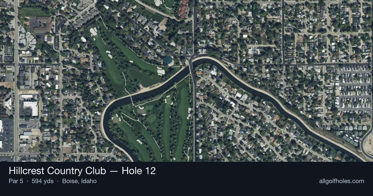 Hole 12 aerial at Hillcrest Country Club