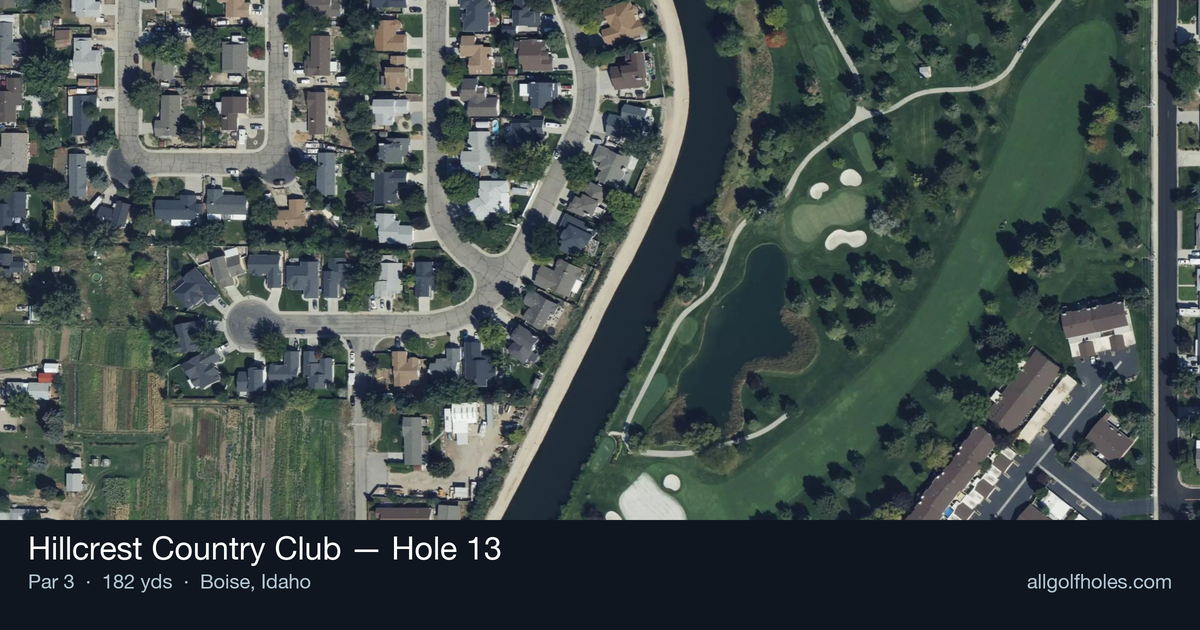 Hole 13 aerial at Hillcrest Country Club