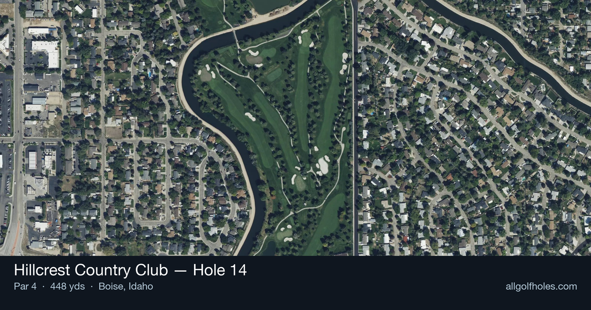 Hole 14 aerial at Hillcrest Country Club
