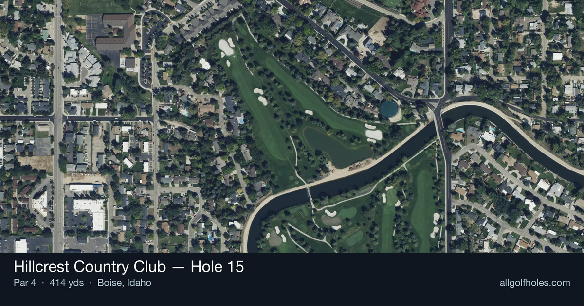 Hole 15 aerial at Hillcrest Country Club