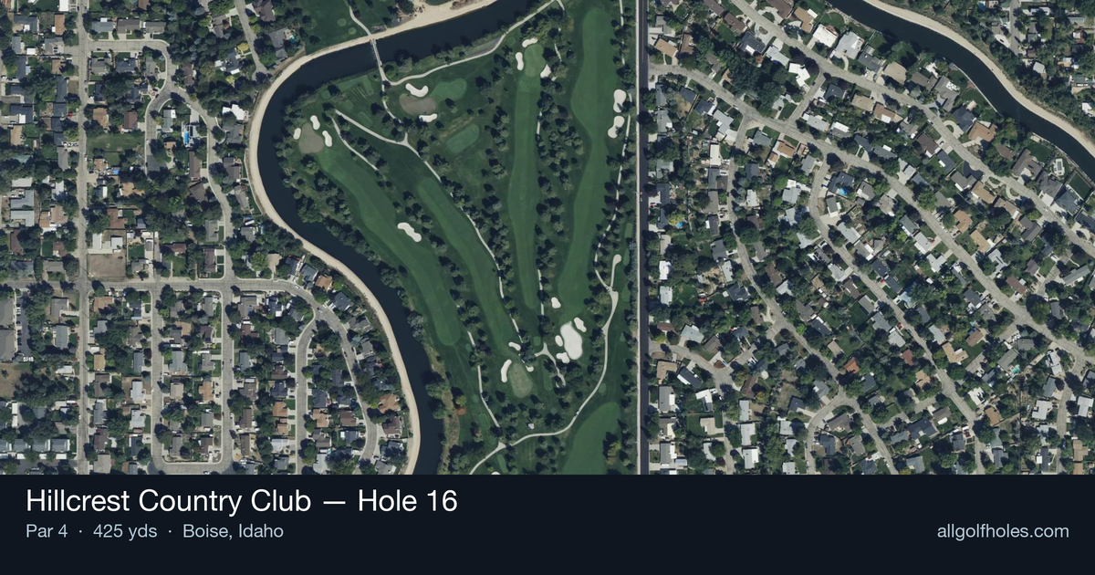 Hole 16 aerial at Hillcrest Country Club