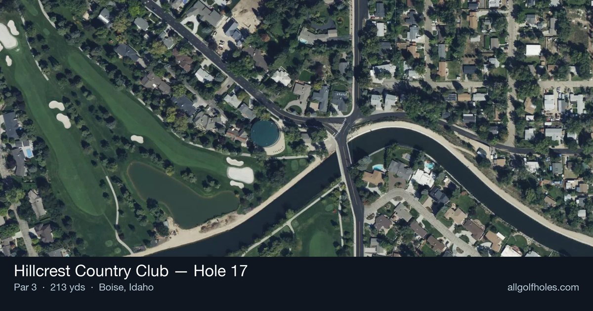 Hole 17 aerial at Hillcrest Country Club
