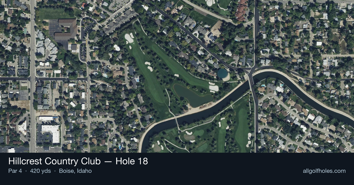 Hole 18 aerial at Hillcrest Country Club