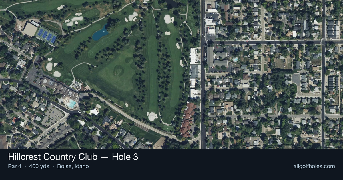 Hole 3 aerial at Hillcrest Country Club