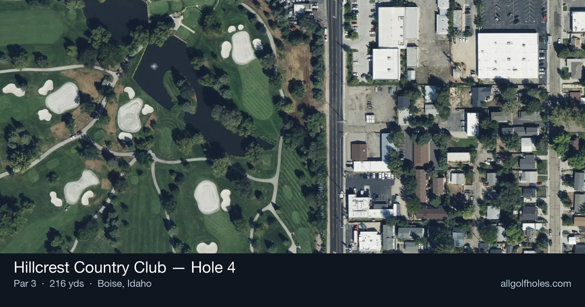 Hole 4 aerial at Hillcrest Country Club