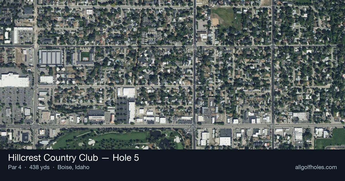 Hole 5 aerial at Hillcrest Country Club