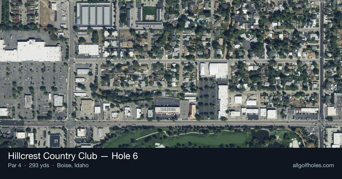 Hole 6 aerial at Hillcrest Country Club