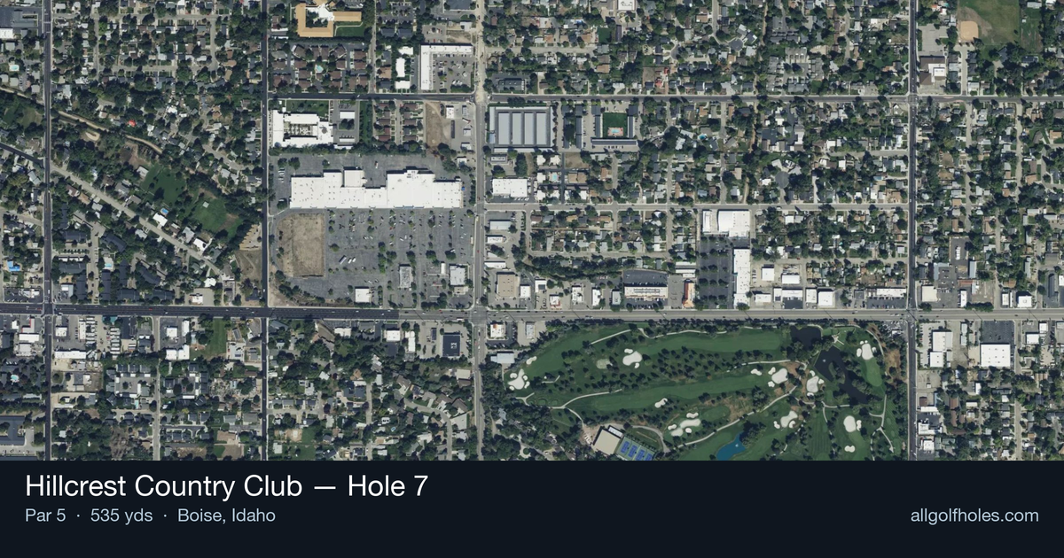 Hole 7 aerial at Hillcrest Country Club