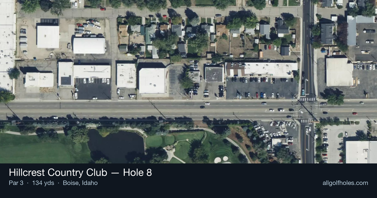 Hole 8 aerial at Hillcrest Country Club