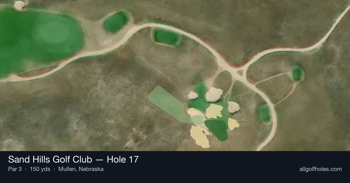 Hole 17 aerial at Sand Hills Golf Club