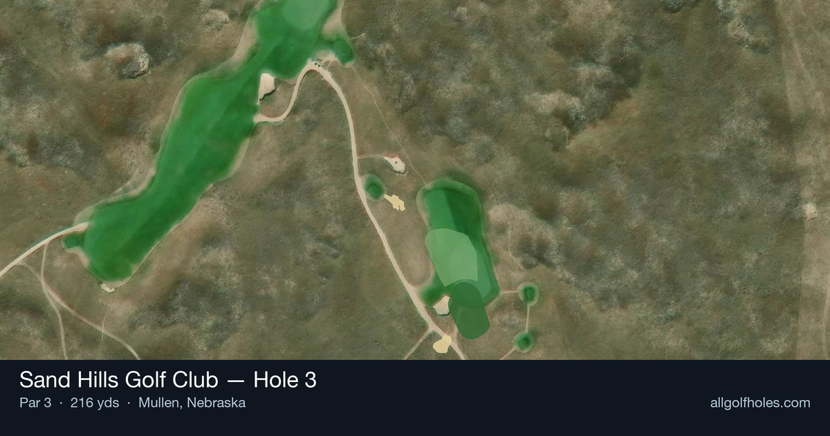 Hole 3 aerial at Sand Hills Golf Club