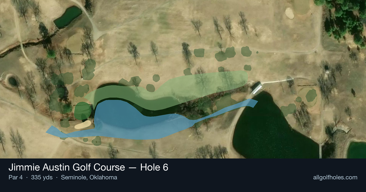 Hole 6 aerial at Jimmie Austin Golf Course