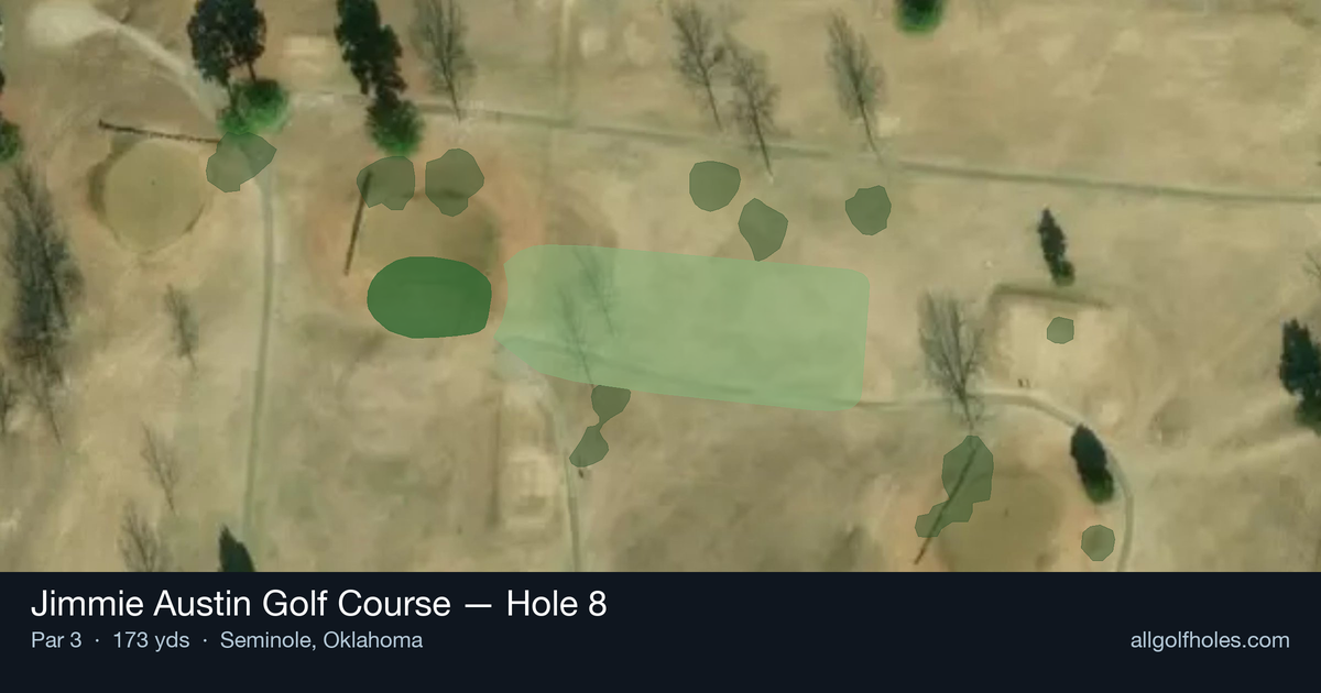Hole 8 aerial at Jimmie Austin Golf Course