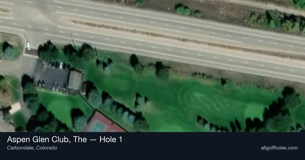 Hole 1 aerial at Aspen Glen Club, The