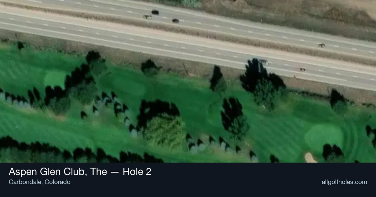 Hole 2 aerial at Aspen Glen Club, The