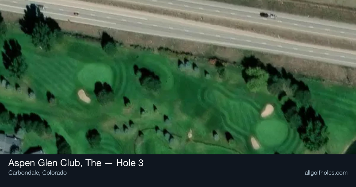 Hole 3 aerial at Aspen Glen Club, The