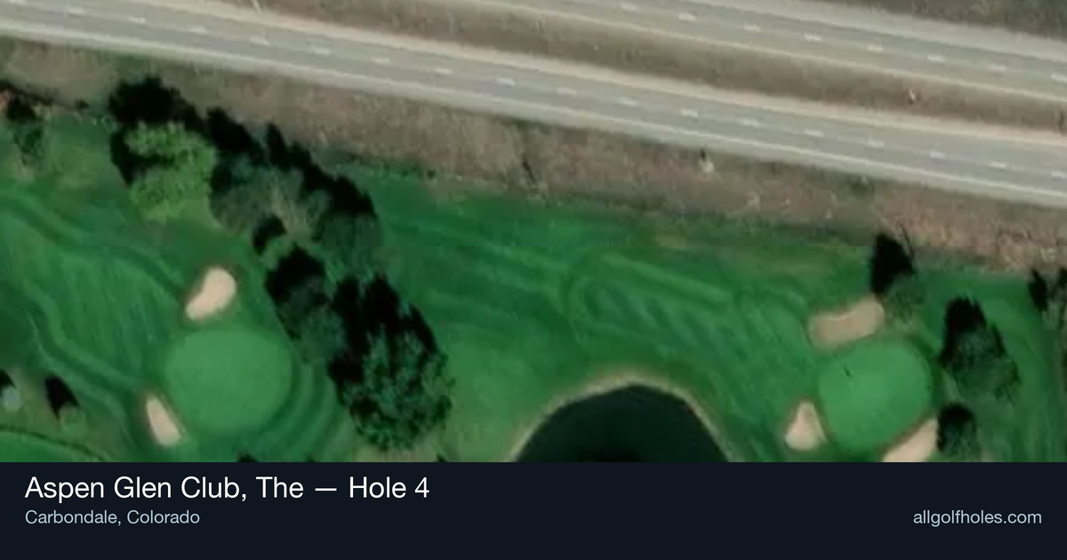 Hole 4 aerial at Aspen Glen Club, The