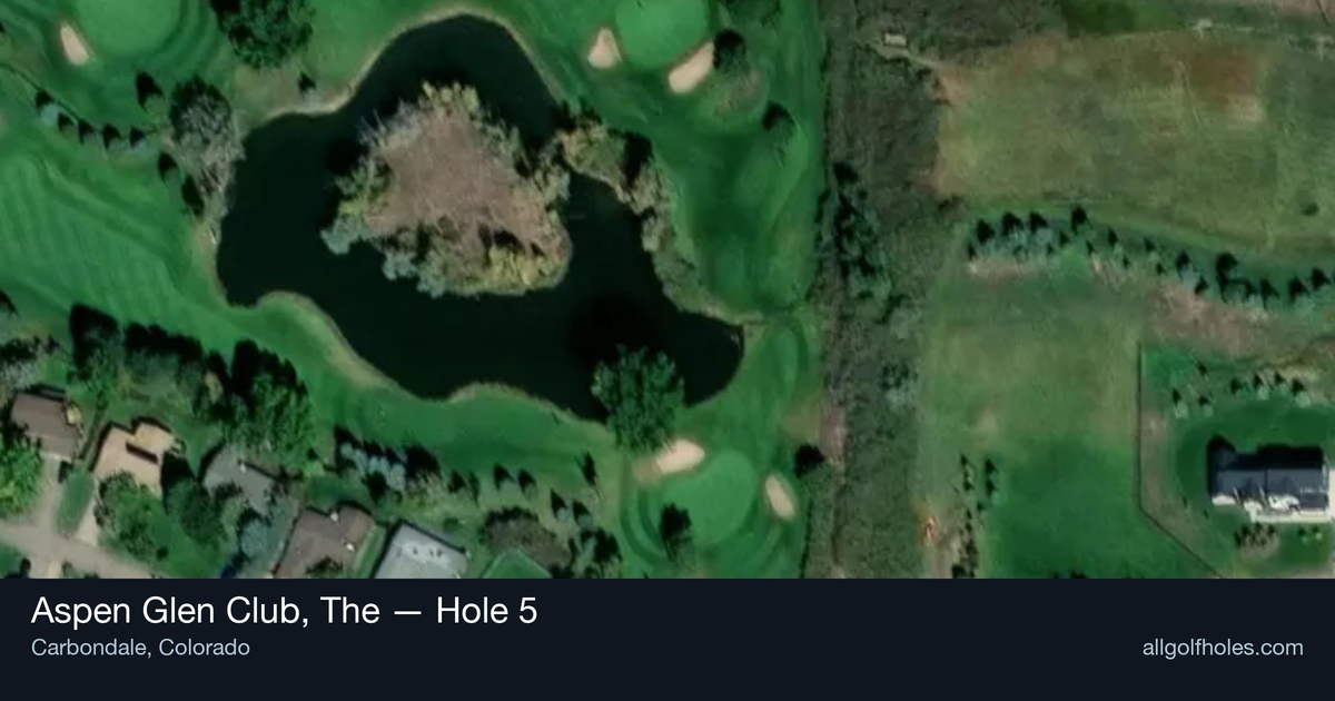 Hole 5 aerial at Aspen Glen Club, The
