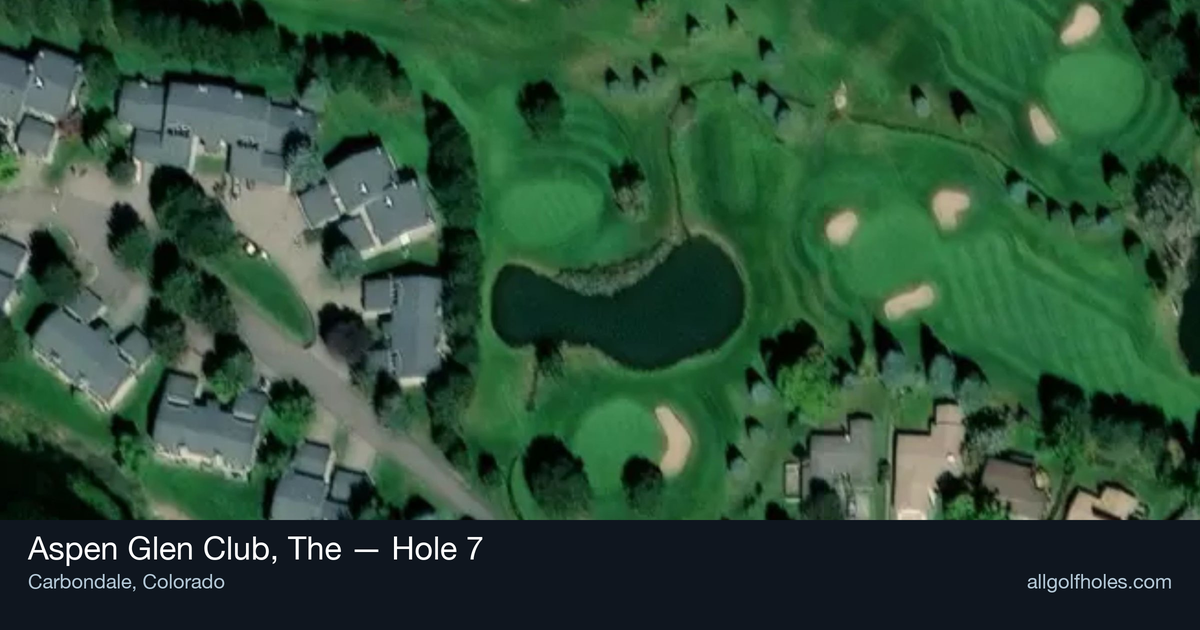 Hole 7 aerial at Aspen Glen Club, The