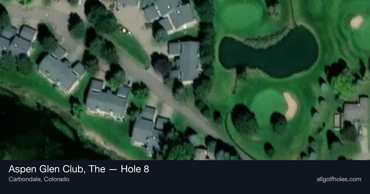 Hole 8 aerial at Aspen Glen Club, The